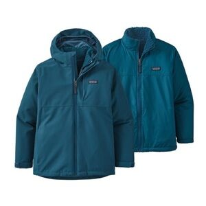 Kids Patagonia 4-1 Rain Jacket in Crater Blue